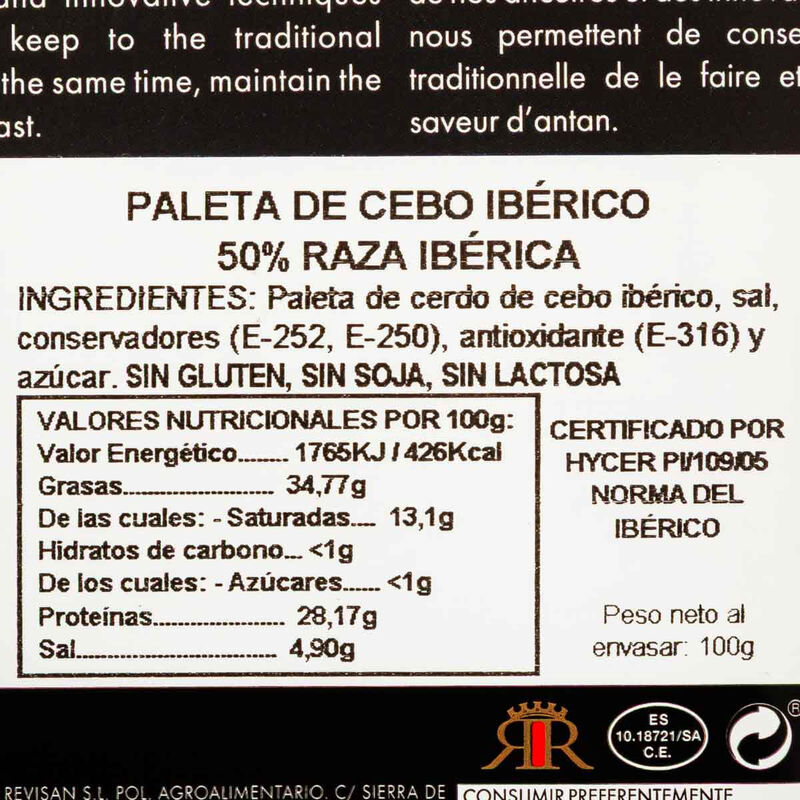 Espatlla d'enceball ibèric 50% Revisan 100g