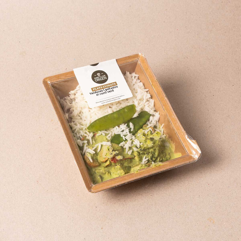 Verduras y pollo al curry verde Ametller Origen 250g 