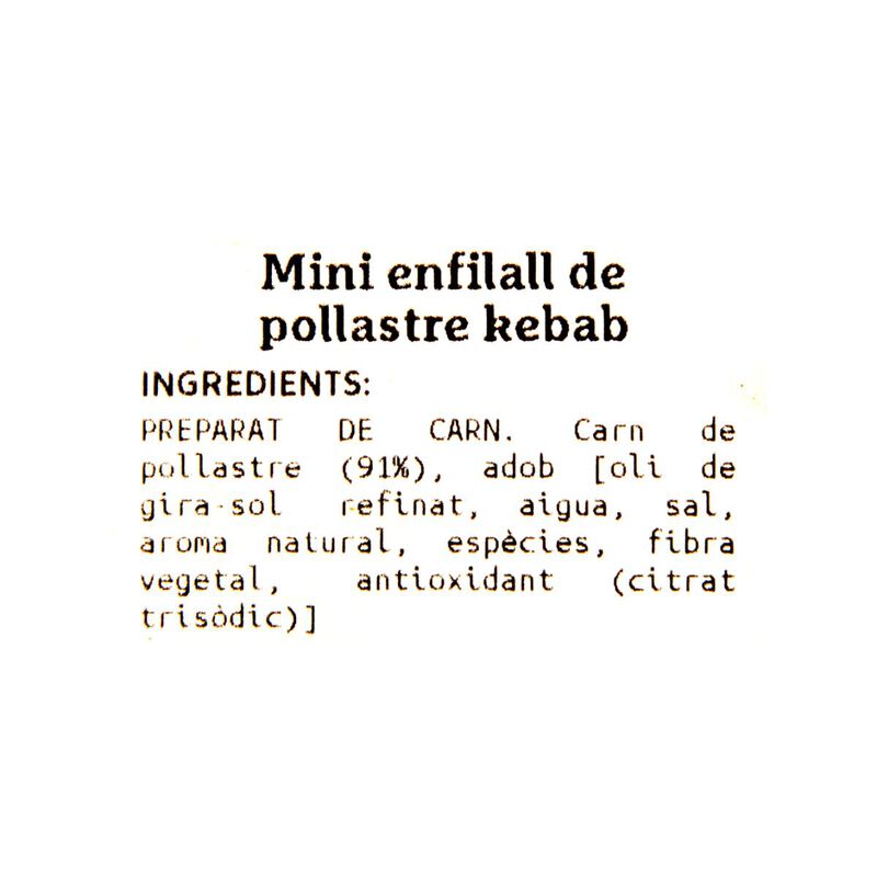 Mini enfilall de pollastre kebab Ametller Origen - 6u.