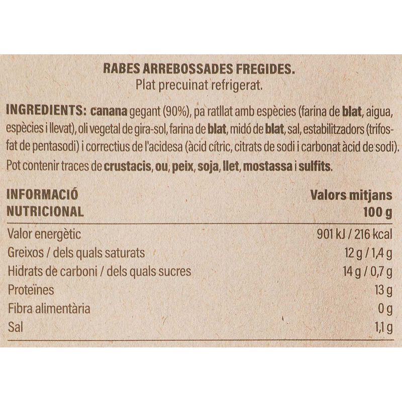 Rabas rebozadas fritas Ametller Origen 170 g 