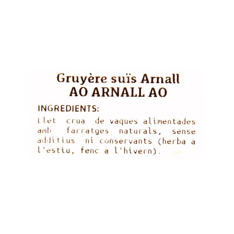 Formatge Gruyère suïs Ametller Origen by Arnall