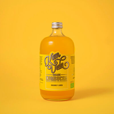 Kombucha jengibre y limón Komvida 750 ml 