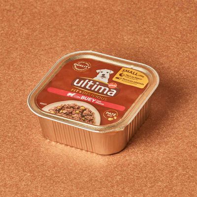 Comida húmeda para perros mini con buey Ultima 150 g 
