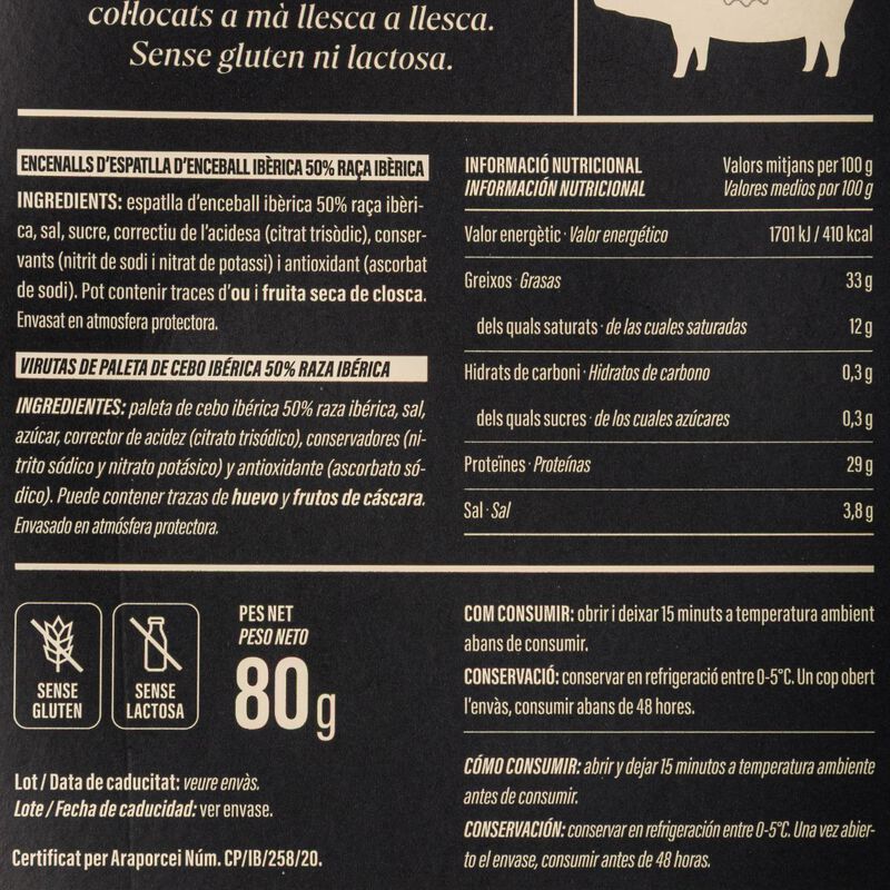 Virutas ibéricas de cebo Ametller Origen 80g 