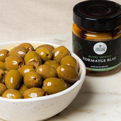 Olives gregues amb formatge blau Ametller Origen 185g 