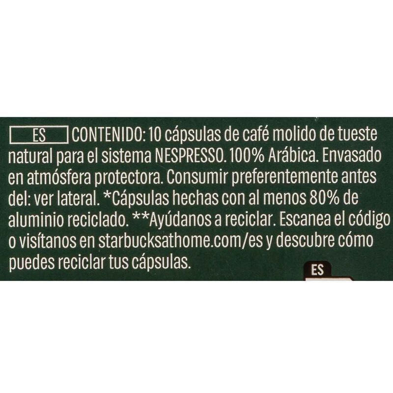 Càpsules ristretto shot Starbucks 570g 