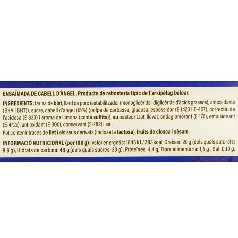 Ensaimada de cabello de ángel Ametller Origen 420g