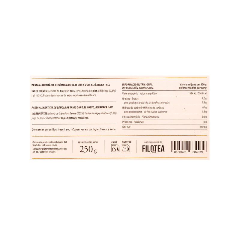 Linguine al pesto Matassine Ametller Origen 250g 