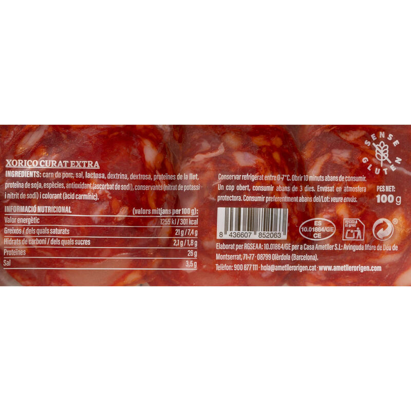 Chorizo extra Essencials 100 g 