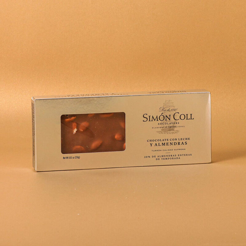 Torró d'ametlla i xocolata amb llet Simón Coll 250g