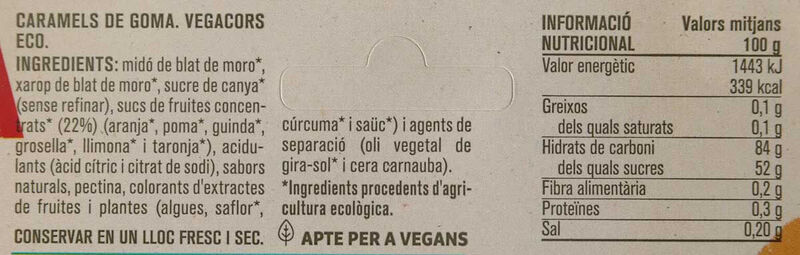 Vegacors ecològics Ametller Origen 80g 