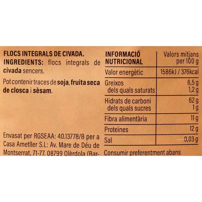 Copos de avena Essencials 500g