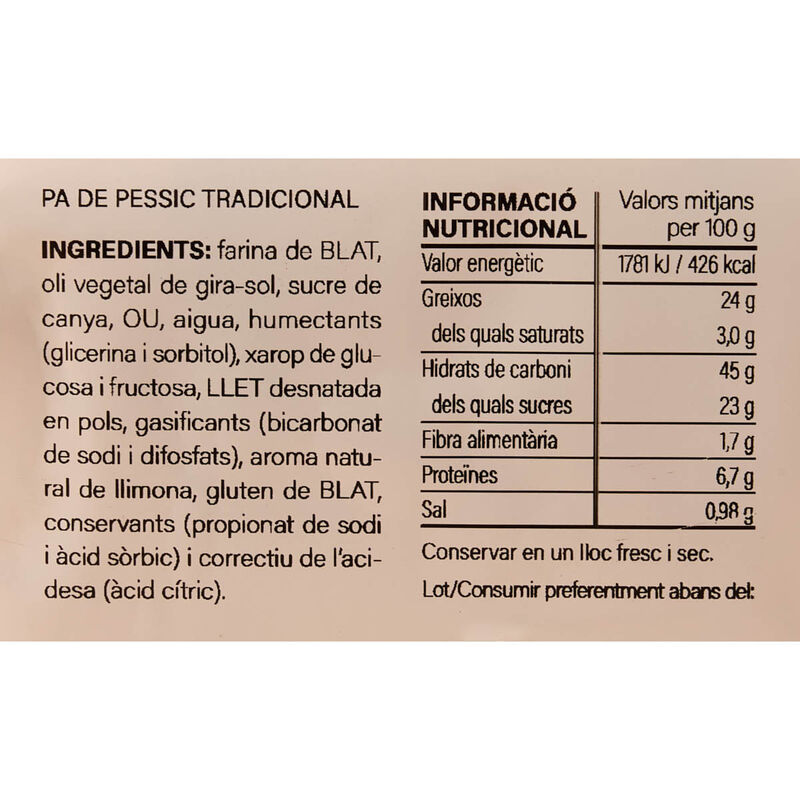 Pa de pessic tradicional Ametller Origen 350g 