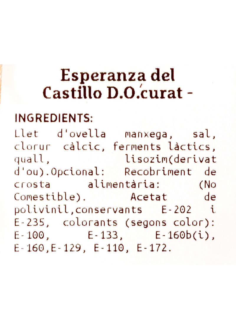 Formatge curtal D.O Esperanza del Castillo 