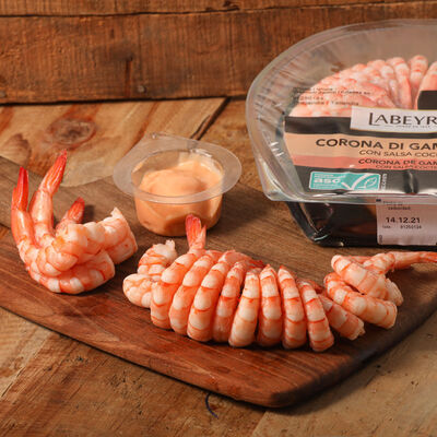 Corona de gambes amb salsa còctel LABEYRIE 130g 