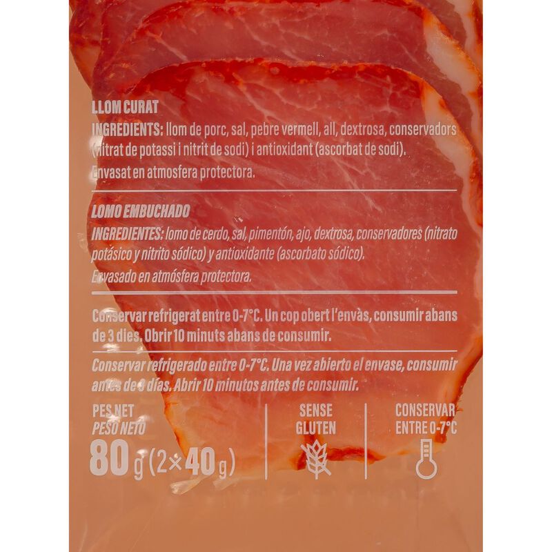 Lomo curado Essencials 40g - pack 2uds. 