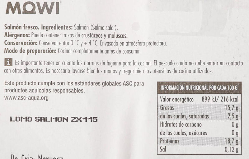 Salmón Mowi 115g - 2uds. 