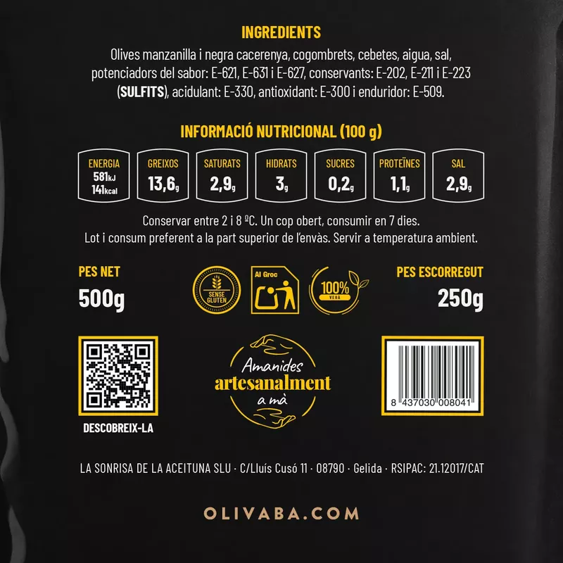 Aceituna Molotov Olivaba 250g