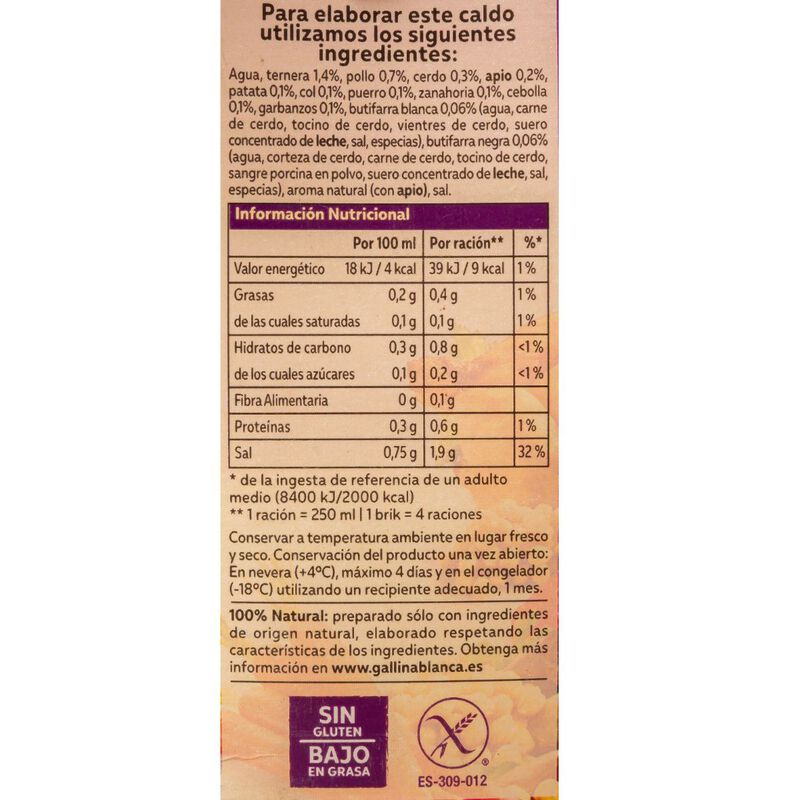 Caldo de escudella Gallina Blanca 1l 