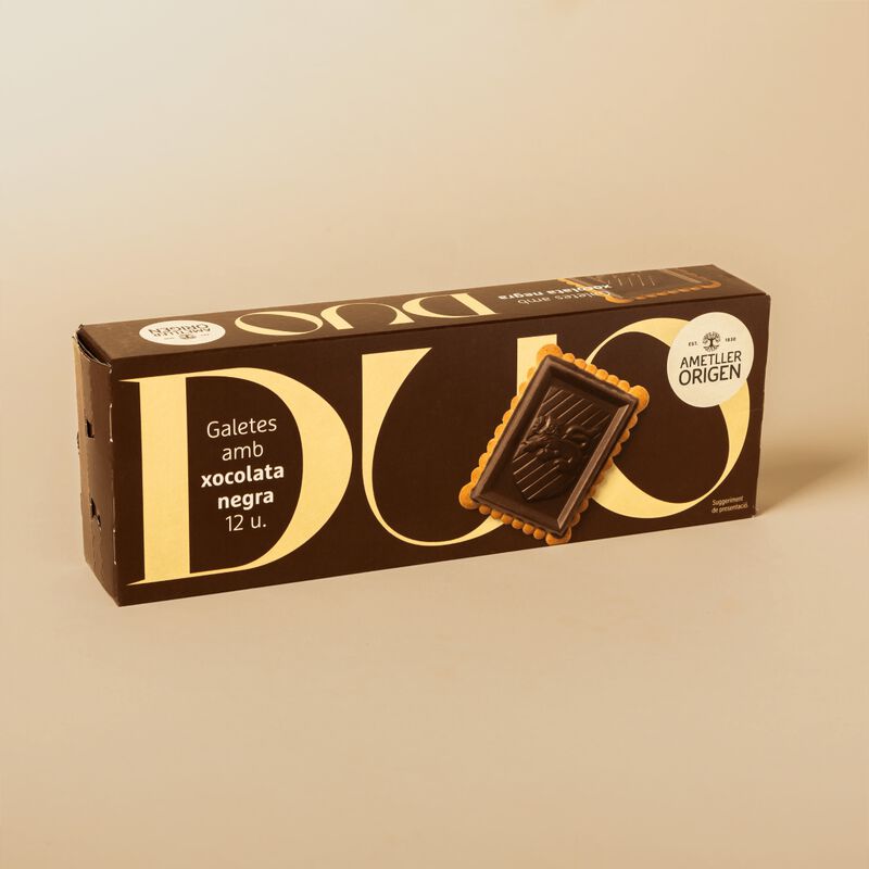 Galeta Duo xocolata negra Ametller Origen 150g 