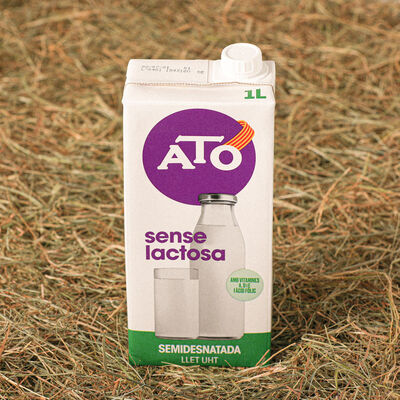Leche semidesnatada sin lactosa Ato 1l 