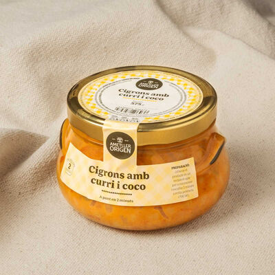 Garbanzos con curry y coco Ametller Origen 575g 