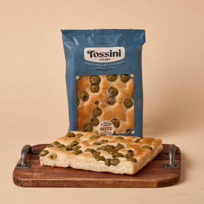 Focaccia genovesa con aceitunas TOSSINI 200g 