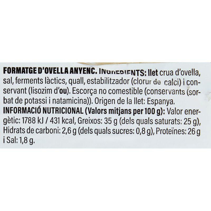 Formatge d'ovella anyenc Ametller Origen 375g 