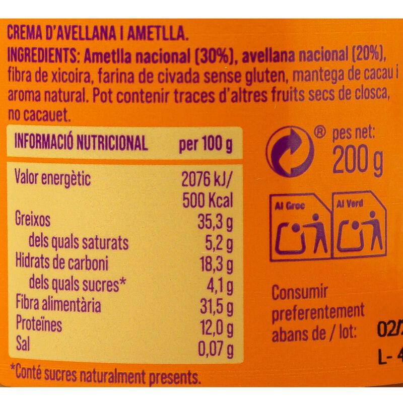 Crema blanca de avellana y almendras The Nut Club 200 g 