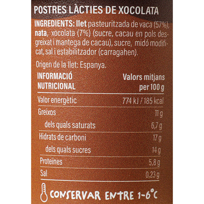 Natillas de chocolate Ametller Origen 110g - 4uds.