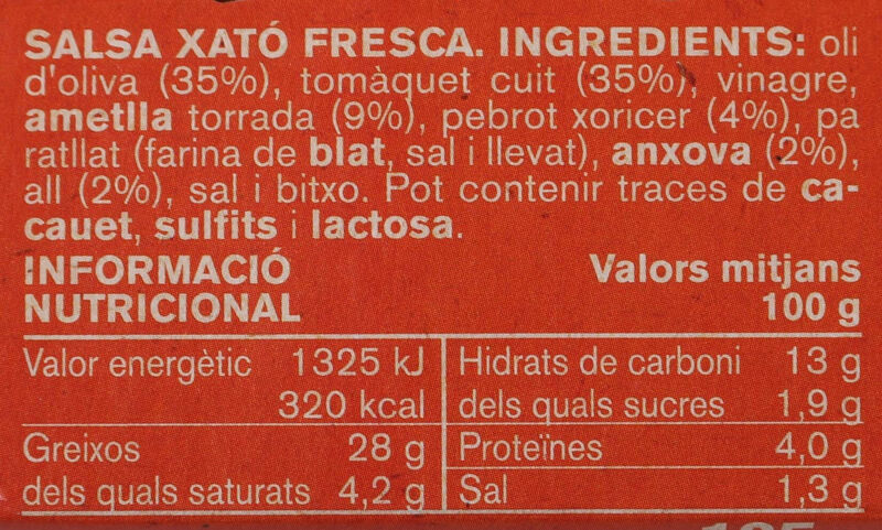 Salsa de xató Ametller Origen 175g 
