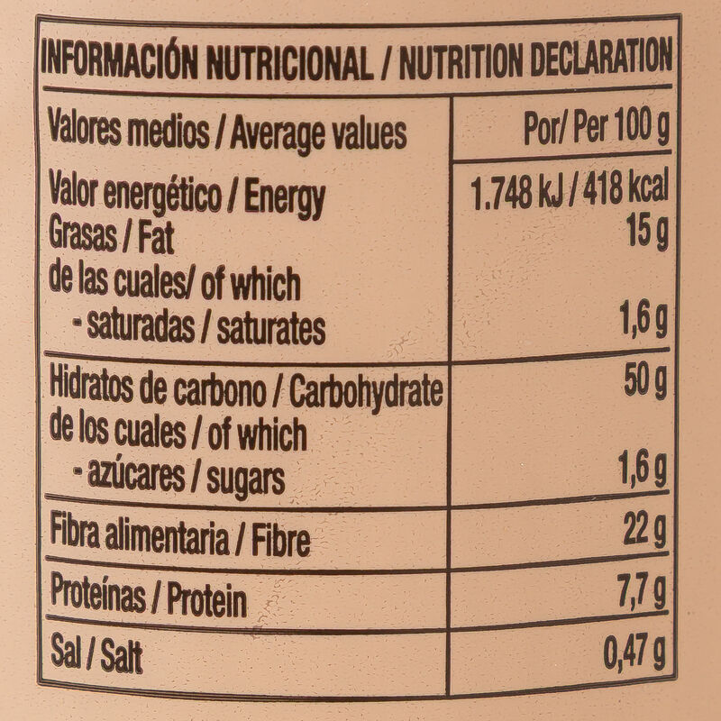 Galletas triple cero cacao nibs Santiveri 210g