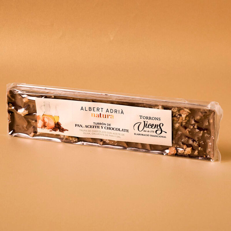 Torró de pa, oli i xocolata Albert Adrià Natura 250g 