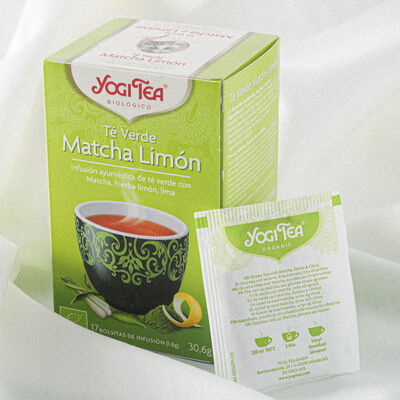 Te verd matxa llimona Yogi Tea 17g 