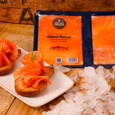 Llesques de salmó fumat Ametller Origen 45g - 2u. 