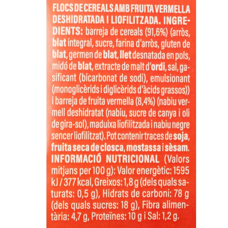 Flocs integrals fruits vermells Ametller Origen 300g