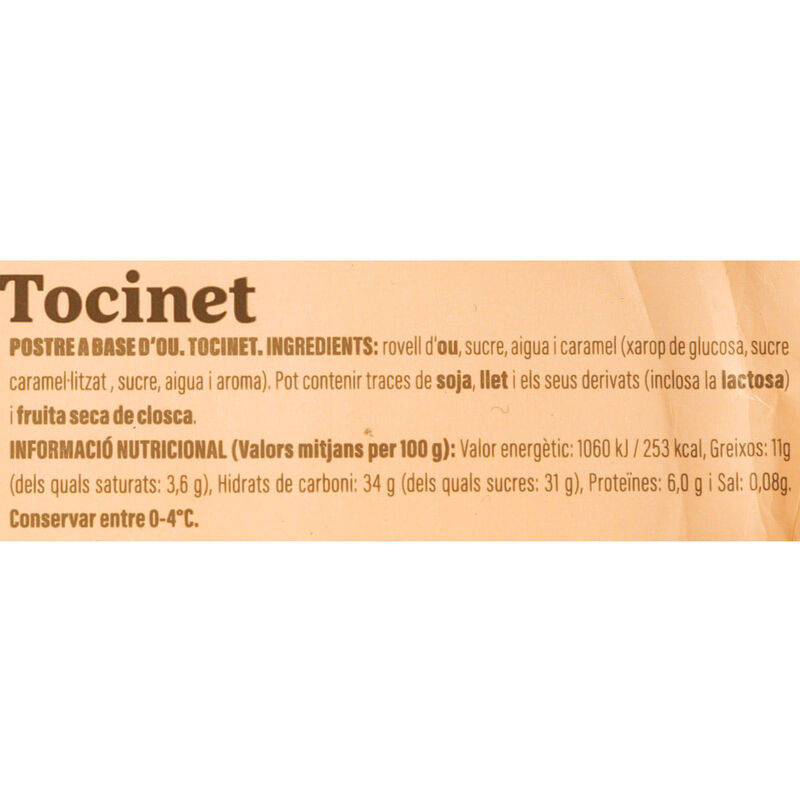 Tocinet a base d'ou Ametller Origen 110g 