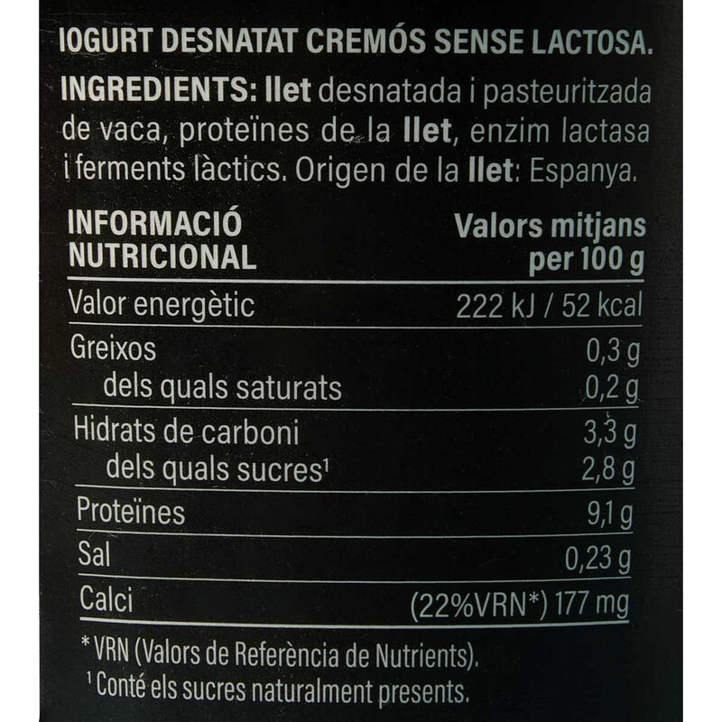 Yogur cremoso 0% natural PRO+ Ametller Origen 500g