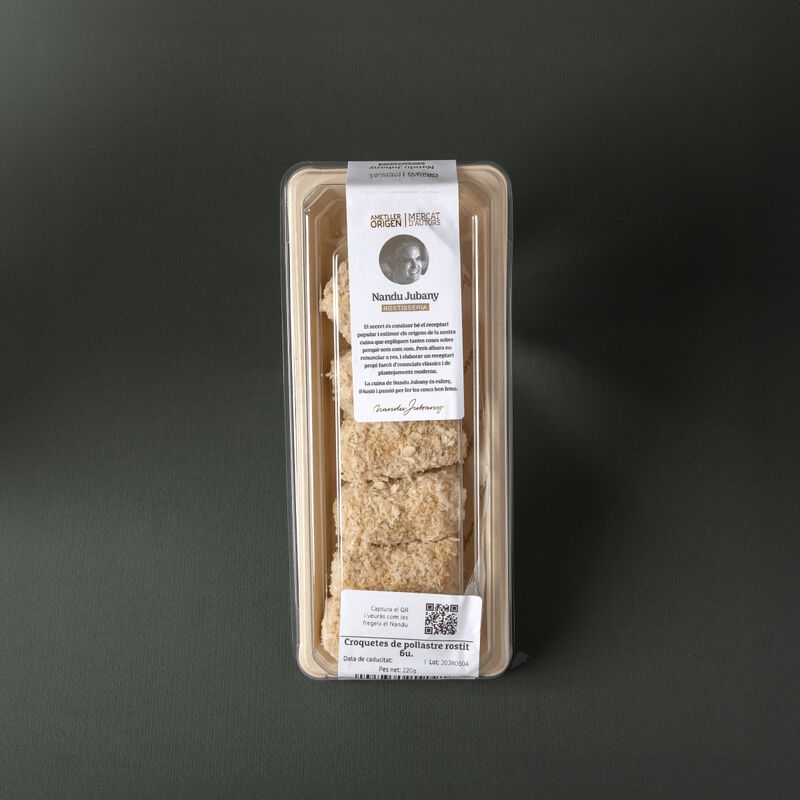 Croquetas de pollo asado Nandu Jubany 220g - 6uds.