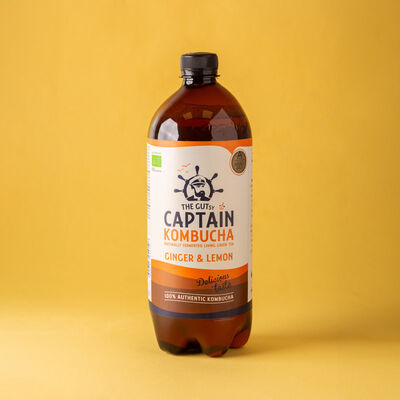 Kombucha jengibre y limón Captain Kombucha 1L 