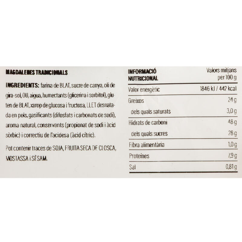Magdalenes tradicionals Ametller Origen 275g 