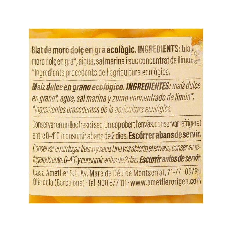Blat de moro ecològic Ametller Origen 330g