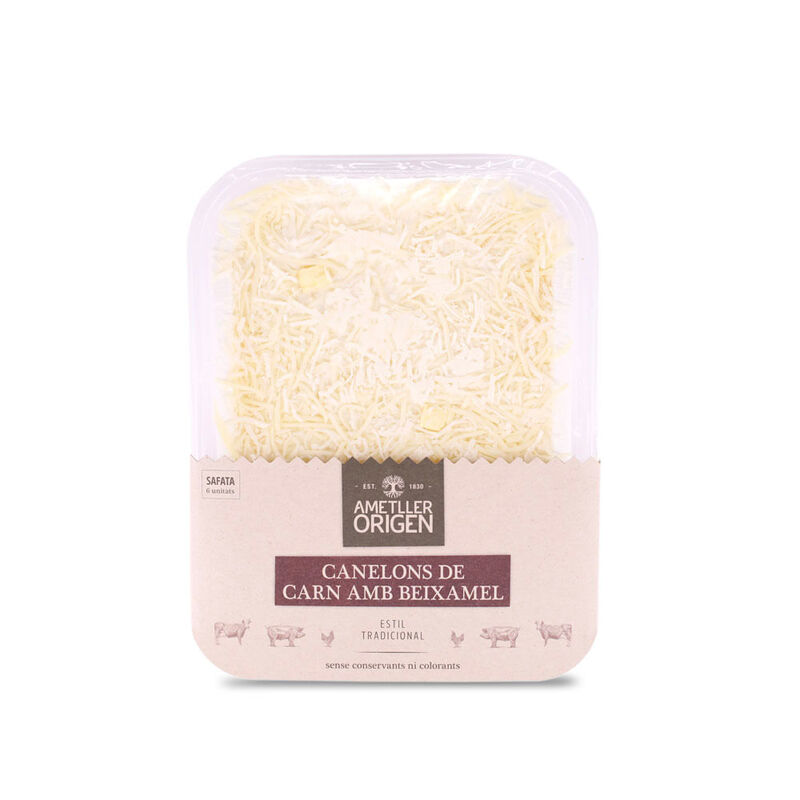 Canelones de carne rustida y bechamel Ametller Origen 550g - 6uds. 