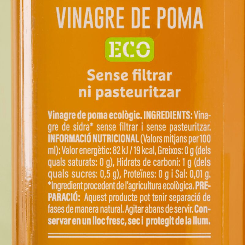 Vinagre de poma ecològic Ametller Origen 500 ml