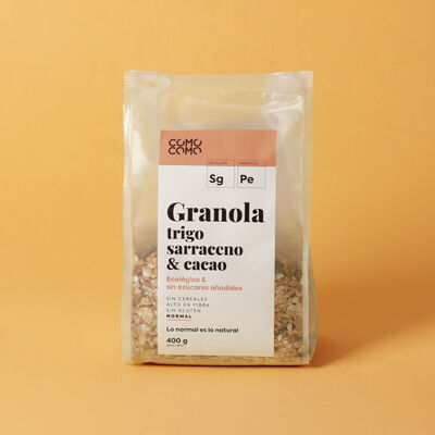 Granola de blat sarraí ecològica amb cacau Como Como Foods 400g 