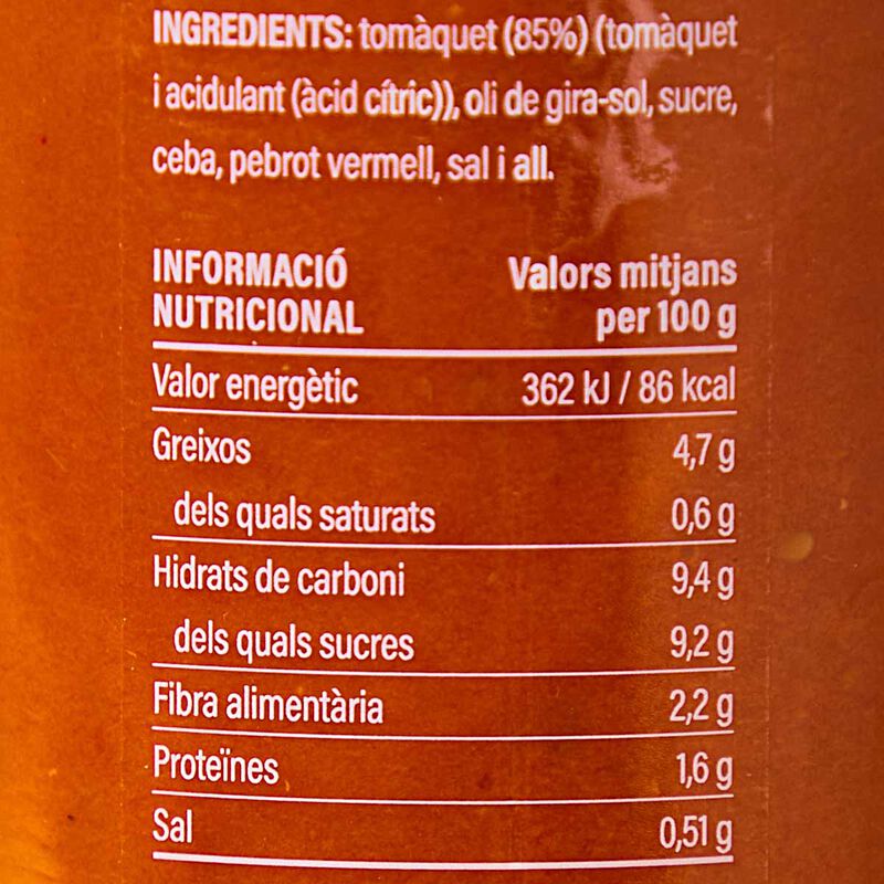 Salsa de tomate casera Ametller Origen 660g