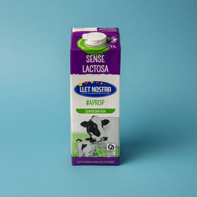 Leche semidesnatada sin lactosa LLET NOSTRA 1l 
