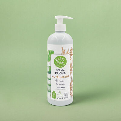 Gel de ducha aloe y avena Happy Bio 450ml 