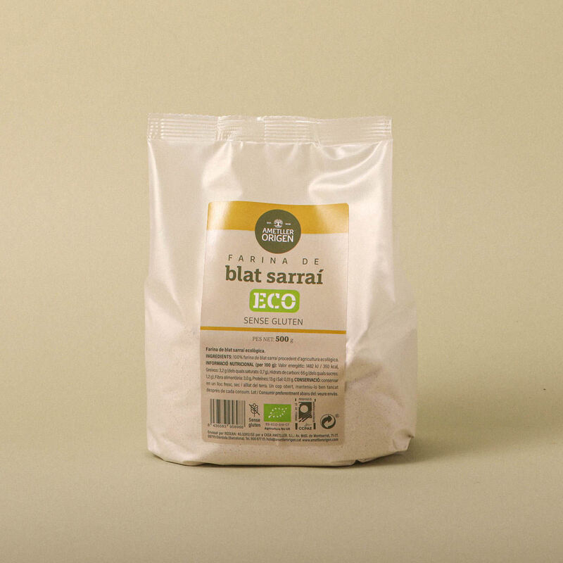 Harina de trigo sarraceno ecológica sin gluten Ametller Origen 500g