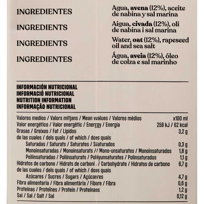 Bebida de avena barista Yo Soy 1 l 